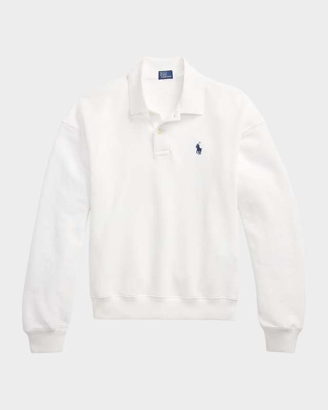 Lightweight Fleece Long-Sleeve Polo